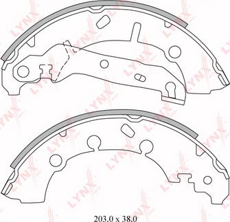 LYNXauto BS-3001 - Комплект спирачна челюст vvparts.bg