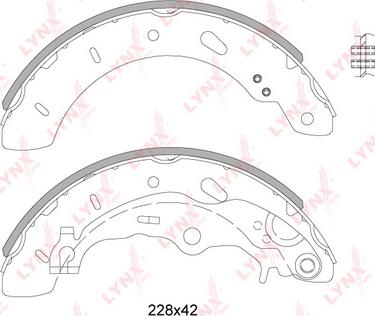 LYNXauto BS-3003 - Комплект спирачна челюст vvparts.bg