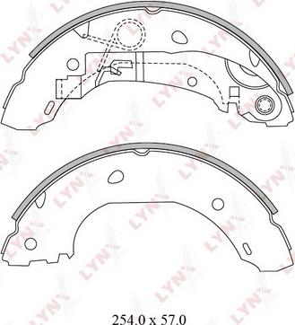 LYNXauto BS-2800 - Комплект спирачна челюст vvparts.bg