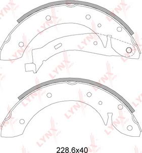 LYNXauto BS-2200 - Комплект спирачна челюст vvparts.bg