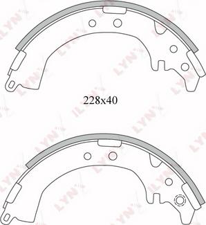 LYNXauto BS-7507 - Комплект спирачна челюст vvparts.bg