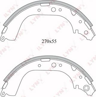 LYNXauto BS-7517 - Комплект спирачна челюст vvparts.bg