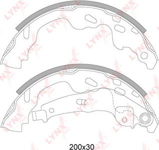 LYNXauto BS-7526 - Комплект спирачна челюст vvparts.bg