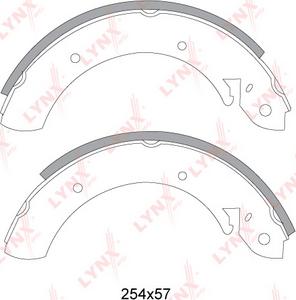 LYNXauto BS-7000 - Комплект спирачна челюст vvparts.bg