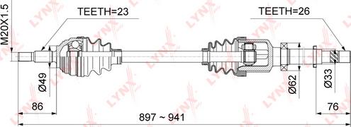 LYNXauto CD-6704 - Полуоска vvparts.bg