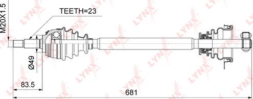 LYNXauto CD-6705 - Полуоска vvparts.bg