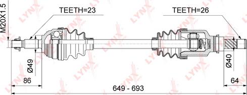 LYNXauto CD-6703 - Полуоска vvparts.bg