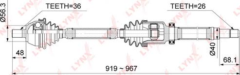 LYNXauto CD-1008 - Полуоска vvparts.bg