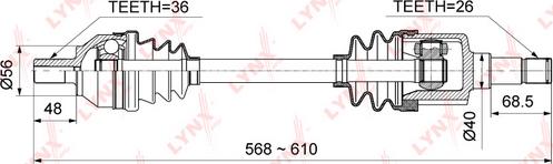 LYNXauto CD-1007 - Полуоска vvparts.bg