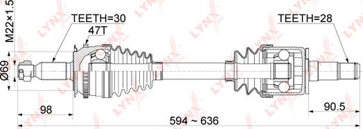 LYNXauto CD-1085A - Полуоска vvparts.bg