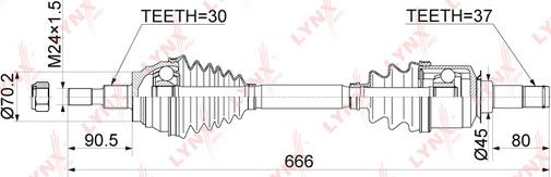 LYNXauto CD-1080 - Полуоска vvparts.bg