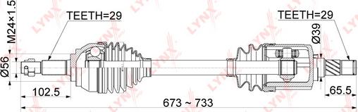 LYNXauto CD-1104 - Полуоска vvparts.bg