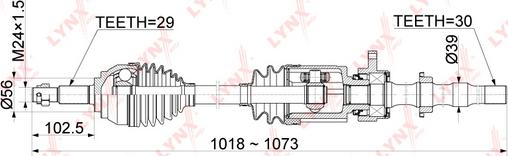 LYNXauto CD-1105 - Полуоска vvparts.bg