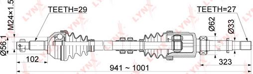 LYNXauto CD-1103 - Полуоска vvparts.bg