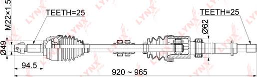 LYNXauto CD-1119 - Полуоска vvparts.bg