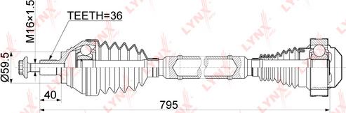 LYNXauto CD-1139 - Полуоска vvparts.bg