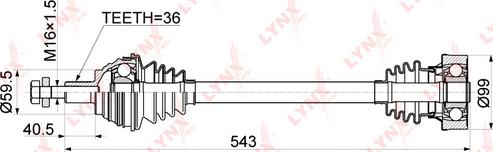 LYNXauto CD-1130 - Полуоска vvparts.bg