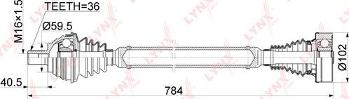 LYNXauto CD-1133 - Полуоска vvparts.bg