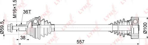 LYNXauto CD-1132 - Полуоска vvparts.bg