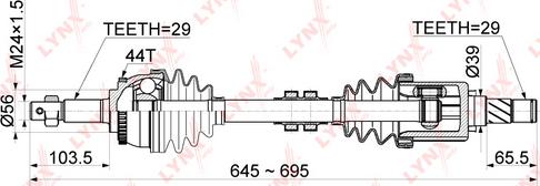 LYNXauto CD-1120A - Полуоска vvparts.bg