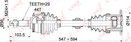 LYNXauto CD-1121A - Полуоска vvparts.bg