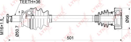 LYNXauto CD-1128 - Полуоска vvparts.bg