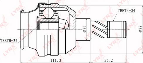 LYNXauto CI-1810 - Каре комплект, полуоска vvparts.bg