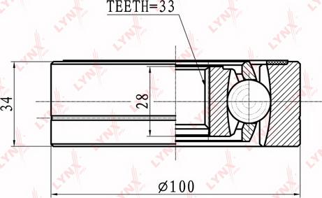 LYNXauto CI-8008 - Каре комплект, полуоска vvparts.bg