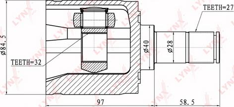 LYNXauto CI-3400 - Каре комплект, полуоска vvparts.bg