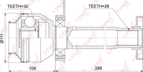 LYNXauto CI-3763 - Каре комплект, полуоска vvparts.bg