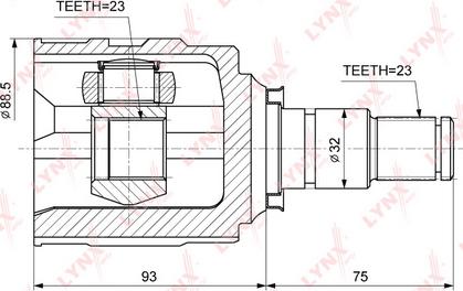 LYNXauto CI-3714 - Каре комплект, полуоска vvparts.bg