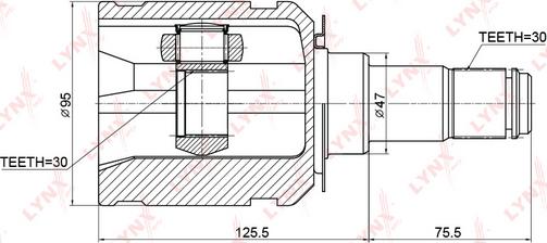 LYNXauto CI-3721 - Каре комплект, полуоска vvparts.bg