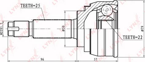 LYNXauto CO-5500 - Каре комплект, полуоска vvparts.bg