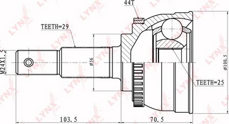 LYNXauto CO-5301A - Каре комплект, полуоска vvparts.bg