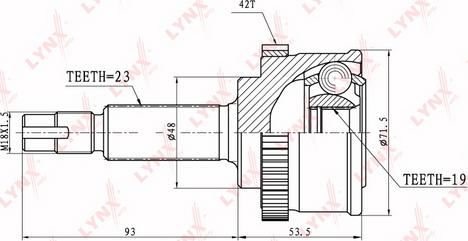 LYNXauto CO-5701A - Каре комплект, полуоска vvparts.bg