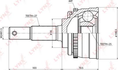 LYNXauto CO-5777A - Каре комплект, полуоска vvparts.bg