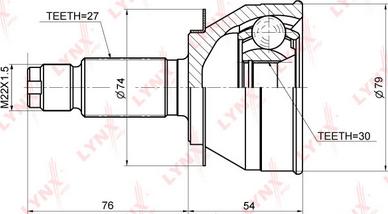 LYNXauto CO-3679 - Каре комплект, полуоска vvparts.bg