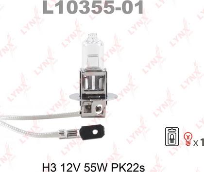 LYNXauto L10355-01 - Крушка с нагреваема жичка, фар за дълги светлини vvparts.bg