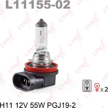 LYNXauto L11155-02 - Крушка с нагреваема жичка, фар за дълги светлини vvparts.bg