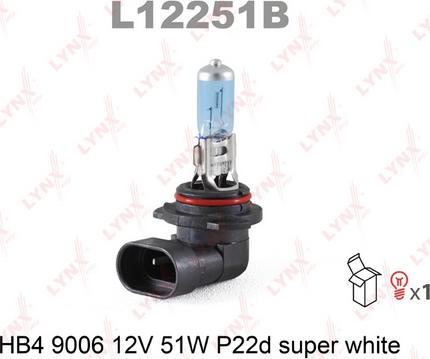 LYNXauto L12251B - Крушка с нагреваема жичка, фар за дълги светлини vvparts.bg