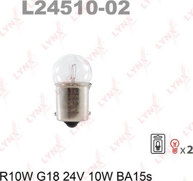 LYNXauto L24510-02 - Крушка с нагреваема жичка vvparts.bg