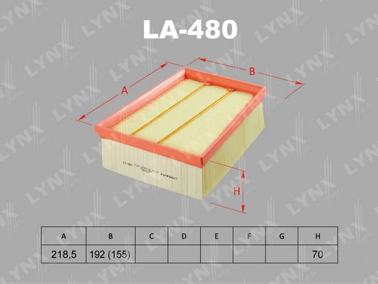 LYNXauto LA-480 - Въздушен филтър vvparts.bg