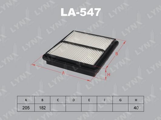 LYNXauto LA-547 - Въздушен филтър vvparts.bg