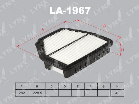 LYNXauto LA-1967 - Въздушен филтър vvparts.bg