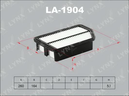 LYNXauto LA-1904 - Въздушен филтър vvparts.bg