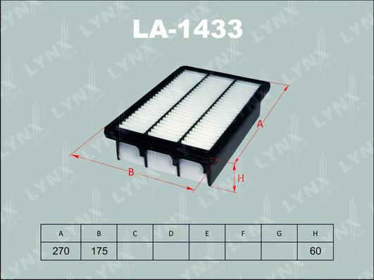 LYNXauto LA-1433 - Въздушен филтър vvparts.bg