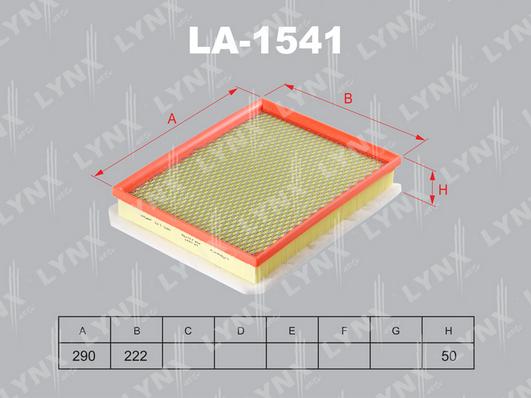 LYNXauto LA-1541 - Въздушен филтър vvparts.bg