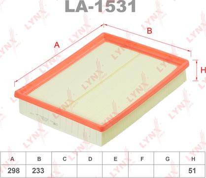 LYNXauto LA-1531 - Въздушен филтър vvparts.bg