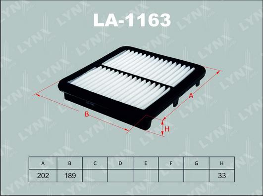 LYNXauto LA-1163 - Въздушен филтър vvparts.bg