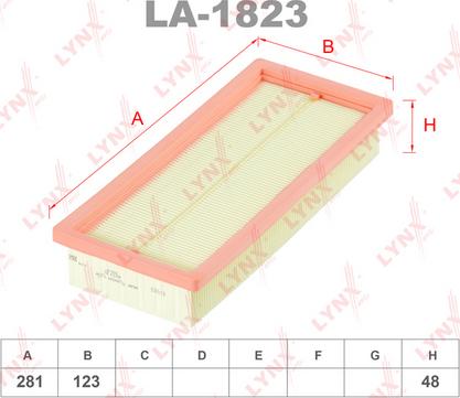 LYNXauto LA-1823 - Въздушен филтър vvparts.bg